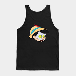 Dope pinocchio mask style character drawing Tank Top